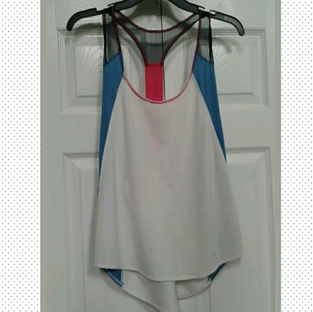 ❌SOLD❌Lucky ln Love Tennis Racerback Tank Top Size L -12 - Picture 1 of 8